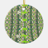 エコアフリカのモチーフ – 自然アインスパイアフリカアート セラミックオーナメント (正面)