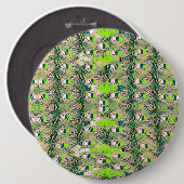 エコアフリカのモチーフ – 自然アインスパイアフリカアート 缶バッジ (正面&裏面)