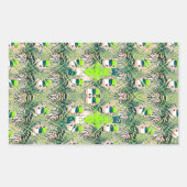 エコアフリカのモチーフ – 自然アインスパイアフリカアート 長方形シール (正面)