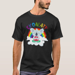 エコアラティコアラベアレカラフルインボーゲイレズビアンL Tシャツ