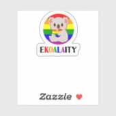 エコアラティ平等ゲイコアラおもしろいベアLGBTレインボ シール (シート)