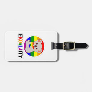 エコアラティ平等ゲイコアラおもしろいベアLGBTレインボ ラゲッジタグ