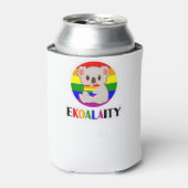 エコアラティ平等ゲイコアラおもしろいベアLGBTレインボ 缶クーラー (缶正面)