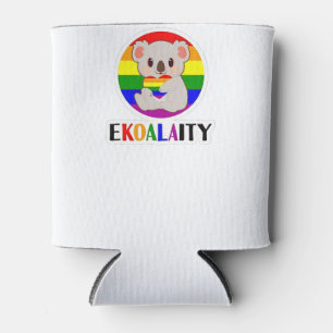 エコアラティ平等ゲイコアラおもしろいベアLGBTレインボ 缶クーラー