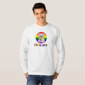 エコアラティ平等ゲイコアラおもしろいベアLGBTレインボ Tシャツ (正面フル)