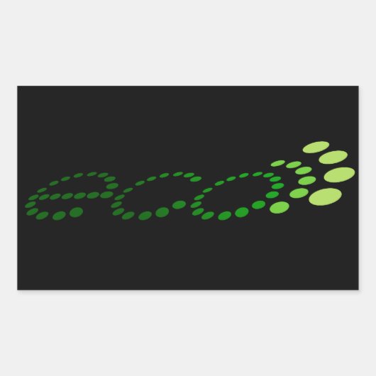 エコエコー 長方形シール (正面)