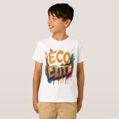 エコエリートのキッズベーシック Tシャツ (正面フル)