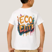 エコエリートのキッズベーシック Tシャツ (裏面)