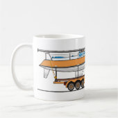 エコカーセイルボートオレンジ コーヒーマグカップ (左)