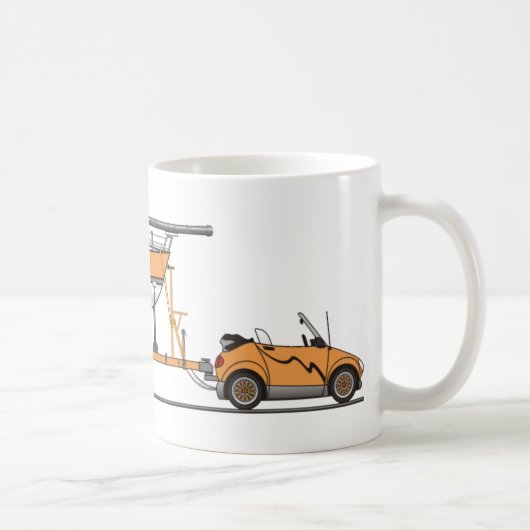 エコカーセイルボートオレンジ コーヒーマグカップ (右)