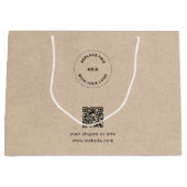 エコクラフト カスタムロゴ&QR ギフトバッグ ビジネス用 (正面)