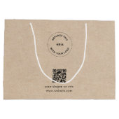 エコクラフト カスタムロゴ&QR ギフトバッグ ビジネス用 (裏面)