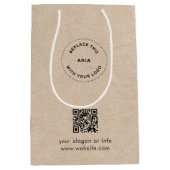 エコクラフト カスタムロゴ＆QR ギフトバッグ ビジネス用 (正面)