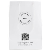 エコクラフト カスタムロゴ＆QR ギフトバッグ ビジネス用 (裏面)