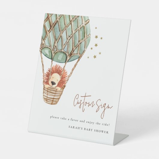 エコグリーンホットエアバルーンライオンスターズカスタムパーティー 台座サイン (正面)