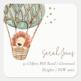 エコグリーンホットエアバルーンライオンマジカルアドレス スクエアシール