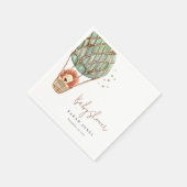 エコグリーンホットエアバルーンライオンマジカルベイビーシャワー スタンダードカクテルナプキン (角)