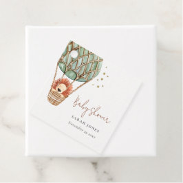 エコグリーンホットエアバルーンライオンマジカルベイビーシャワー フェイバータグ