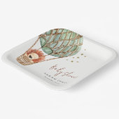 エコグリーンホットエアバルーンライオンマジカルベイビーシャワー ペーパープレート (傾斜あり)