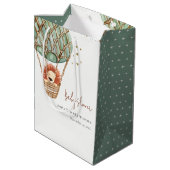 エコグリーンホットエアバルーンライオンマジカルベイビーシャワー ミディアムペーパーバッグ (裏面アングル)