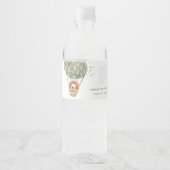 エコグリーンホットエアバルーンライオン子供の誕生日 ペットボトルラベル (正面)