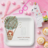 エコグリーンホットエアバルーンライオン子供の誕生日 ペーパープレート (パーティー)