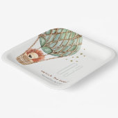 エコグリーンホットエアバルーンライオン子供の誕生日 ペーパープレート (傾斜あり)