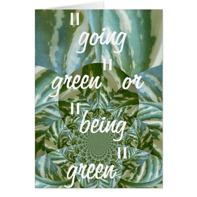 エコグリーン迷彩柄万華鏡のように千変万化するパターンアートプリントデザイン (正面)