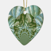 エコグリーン迷彩柄万華鏡のように千変万化するパターンアートプリントデザイン セラミックオーナメント (左)