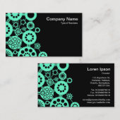 エコシステム – ターコイズオンブラック 名刺 (正面/裏面)