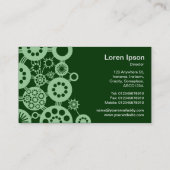 エコシステム – ダークグリーン003300上のフェードグリーン 名刺 (裏面)