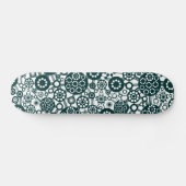 エコシステム – ダークグリーン(白) スケートボード (横)