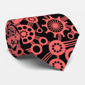 エコシステム – トロピカルピンクonブラック ネクタイ (ロール)