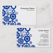 エコシステム – ネイビーブルーの白 名刺 (正面/裏面)