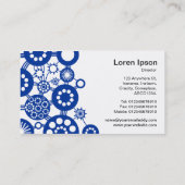 エコシステム – ネイビーブルーの白 名刺 (裏面)