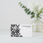 エコシステム – ブラックオンホワイト 名刺 (スタンド正面)