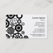 エコシステム – ブラックオンホワイト 名刺 (裏面)