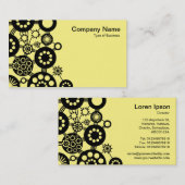 エコシステム – ブラックオンライトイエローfff888 名刺 (正面/裏面)