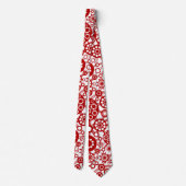 エコシステム – 白にルビーレッド ネクタイ (裏面)