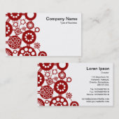 エコシステム – 白にルビーレッド 名刺 (正面/裏面)