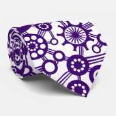 エコシステム - 白地にディープパープル ネクタイ (ロール)