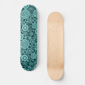 エコシステム – Lt Blue Green on Dk Green スケートボード (正面)