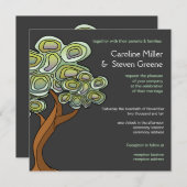 エコツリーオブライフグリーン結婚式招待状 招待状 (正面/裏面)