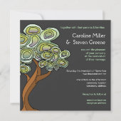 エコツリーオブライフグリーン結婚式招待状 招待状 (正面)