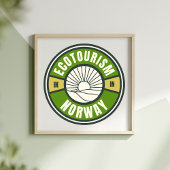 エコツーリズムノルウェースカンジナビア遅い旅行 ポスター