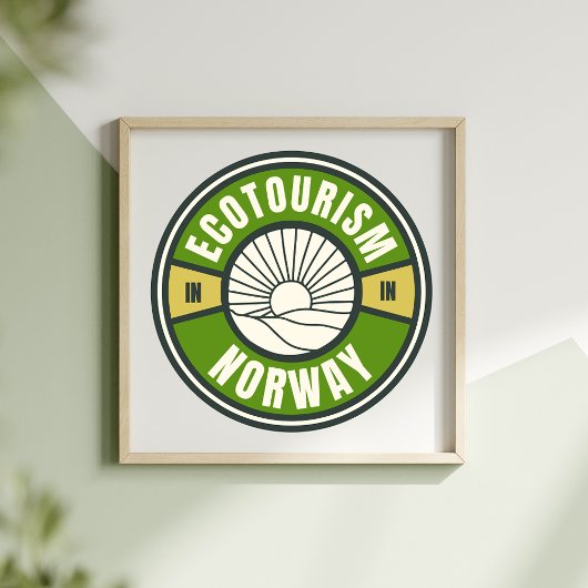 エコツーリズムノルウェースカンジナビア遅い旅行 ポスター