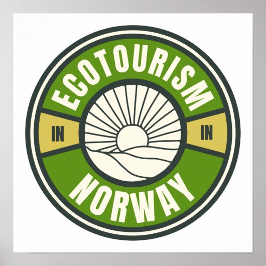 エコツーリズムノルウェースカンジナビア遅い旅行 ポスター (正面)