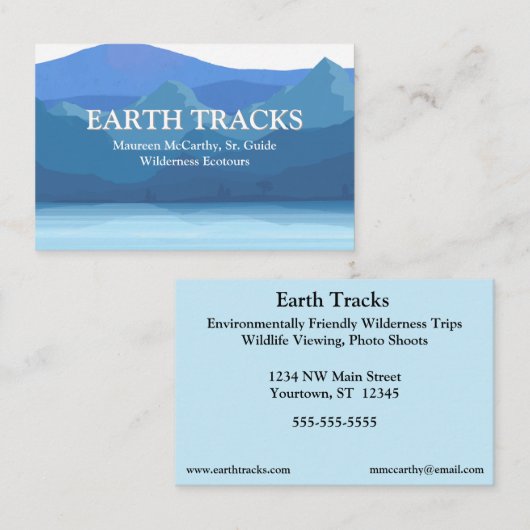 エコツーリズムリゾートウィルダネスガイドビジネスカード 名刺 (正面/裏面)