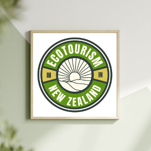 エコツーリズムNew Zealand Green Slow Travelロゴ ポスター