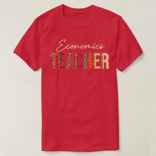 エコノミクス先生ヒョウ秋秋の恋人感謝してい達 Tシャツ (デザイン正面)